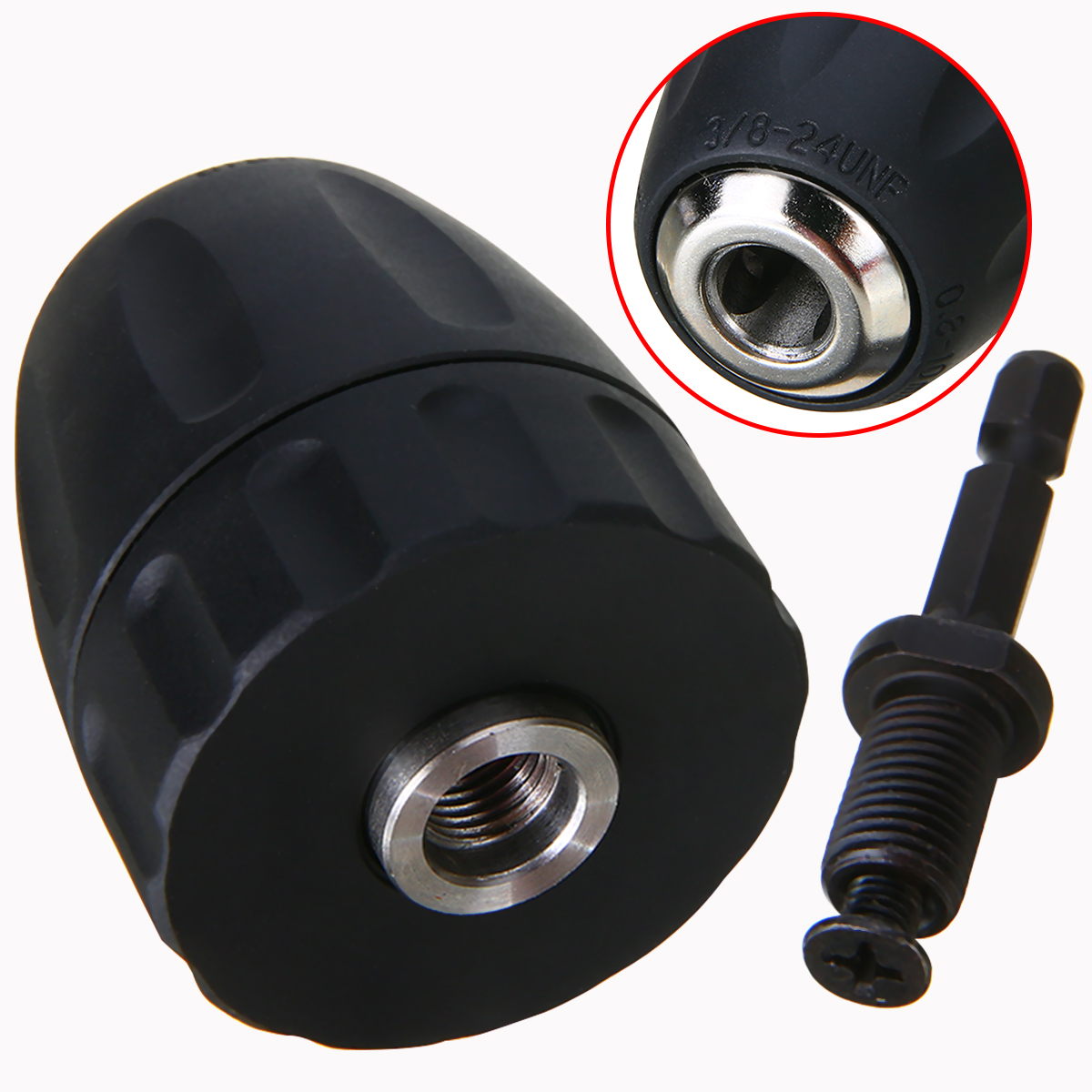 Screwdriver Bit Conversion Tool Adapter 1/4 '' Shank To 3/8'' Hex Shank Adapters Drill Bit Quick Release Impact Driver