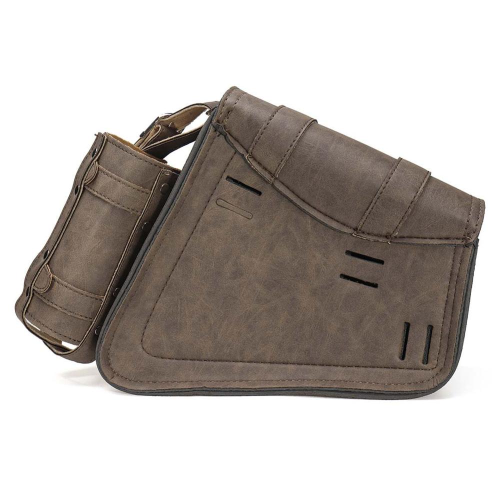 Motorcycle Side Bag Motorcycle Off-road Bag Modified Side Edging Box Side Luggage Tool Bottle Hanging PU leather Motocross Bag