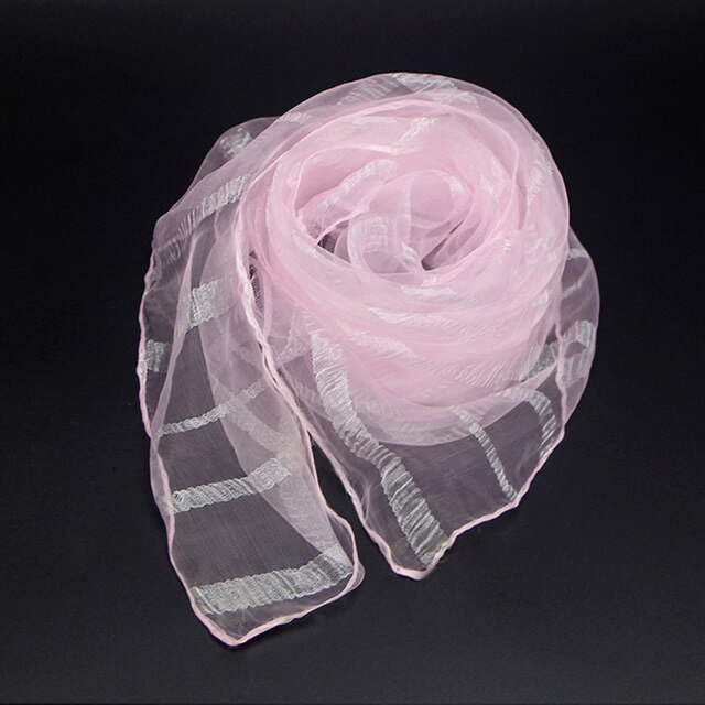 60*60 cm femmes rayé foulard bonbons couleur unie écharpes 20 pcs/paquet en mousseline de soie Nylon enfants Performance variété spectacle danse écharpes: Rose