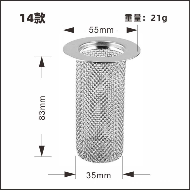 Universele gootsteen rioolzeef wastafel afvoer stop RVS gootsteen afvoer plug filter badkamer vloer afvoer keuken accessoire: Rood