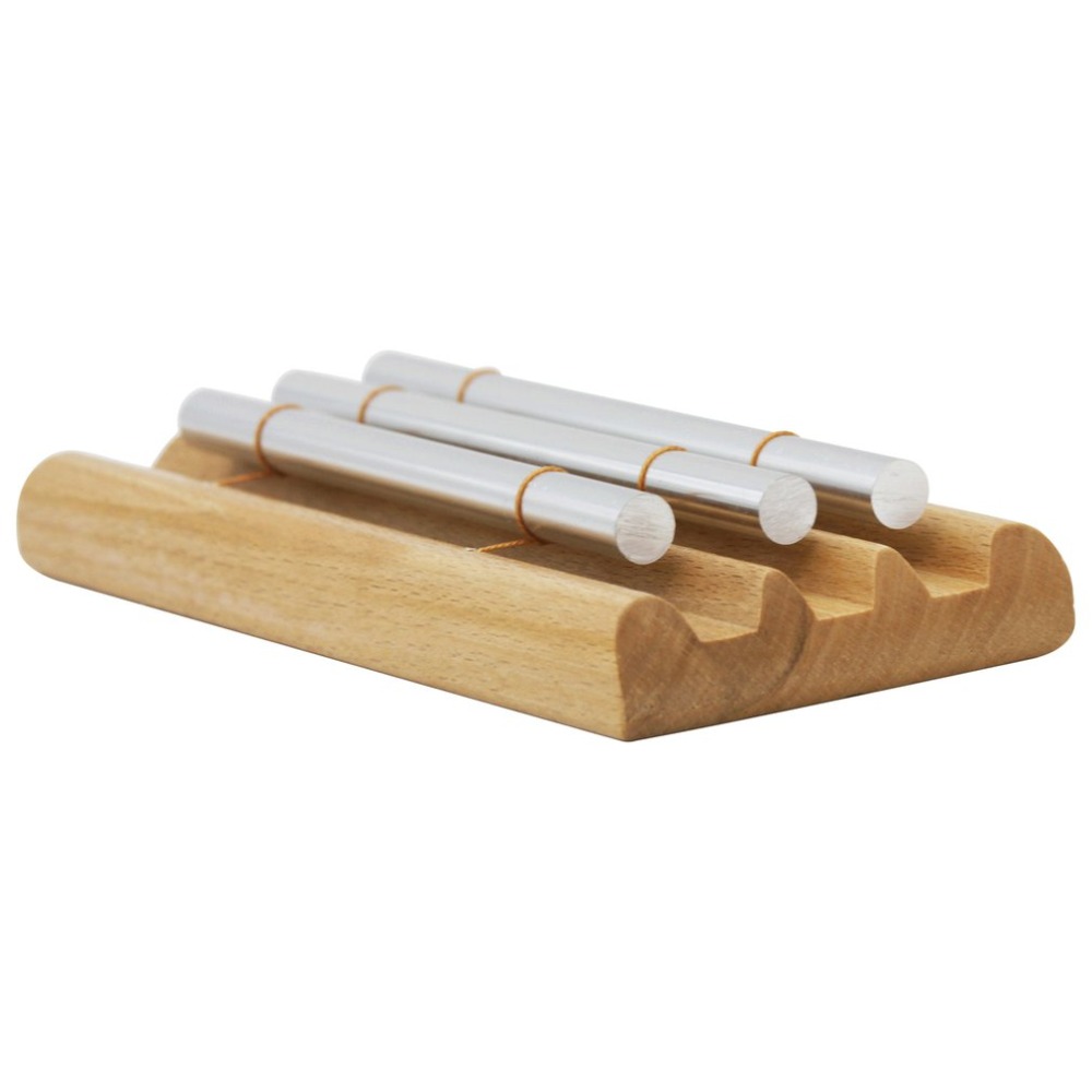 Percusión de madera de tres rayas con 3 instrumentos musicales de tóner con martillo de percusión de madera 1 ud.