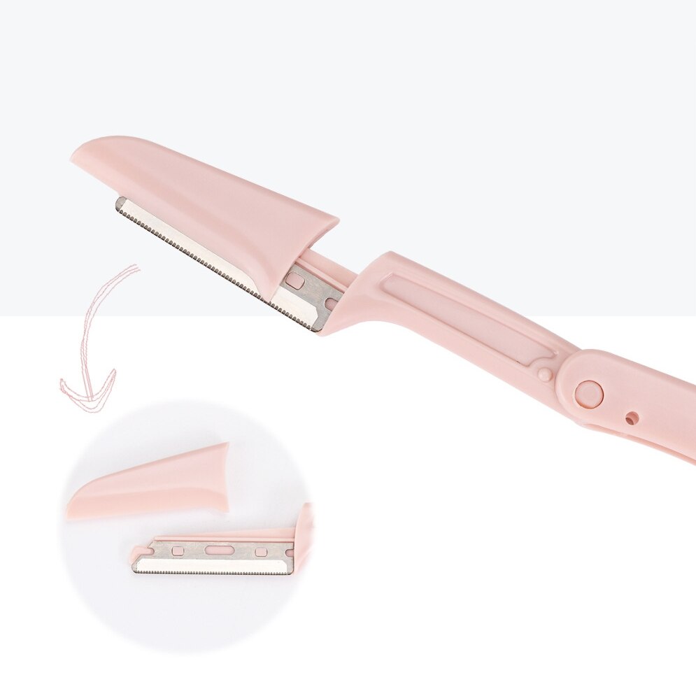 Rasoir à sourcils en acier inoxydable pour femmes, repliable et Portable, outil de maquillage, 1 pièce