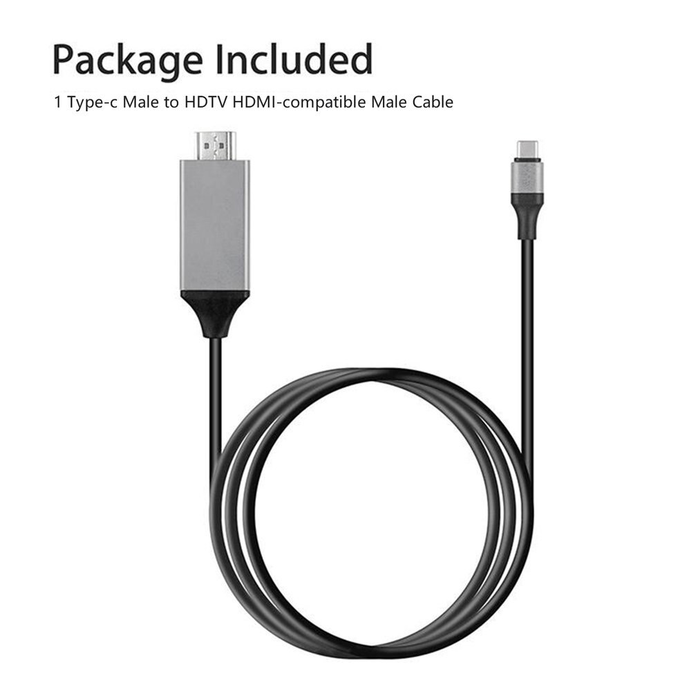 Adaptador macho tipo C USB-C naar HDMI, compatible con HDTV 4K Kabel tipo C, para samsung Galaxy Plus