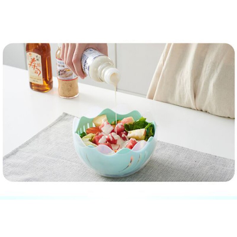 3 In1 Multifunction Salad Bowl Fruit Vegetable Cutting Bowl Kitchen Gadget Fruit Chopper Slicers Cutter Salad Maker