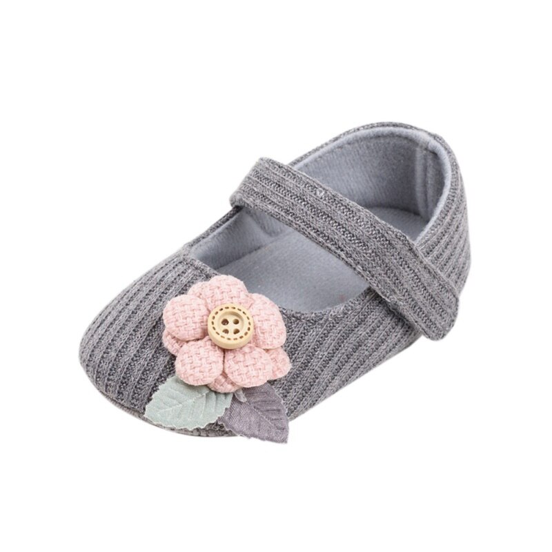 Baby Meisje Eerste Wandelaars Zachte Zool Bloemen Decor Anti-slip Baby Meisje Katoen Sandalen Casual Schoenen Peuter Peuter Schoenen: H / S