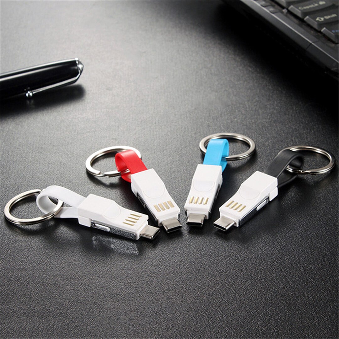 Mini Magnetische Korte Sleutelhanger Micro Usb Kabel Voor Iphone Samsung Xiaomi Huawei Android Telefoon Snel Opladen 3 In 1Type C Cabo Cord