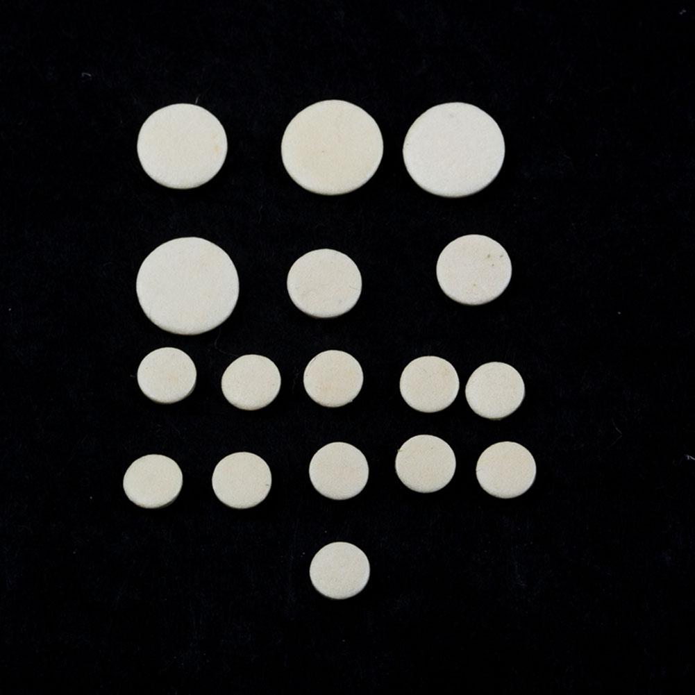 17 Pcs White Clarinet Leather Pads Set Woodwind Musical Instruments Parts Clarinet Pads In Clarinet Accessories