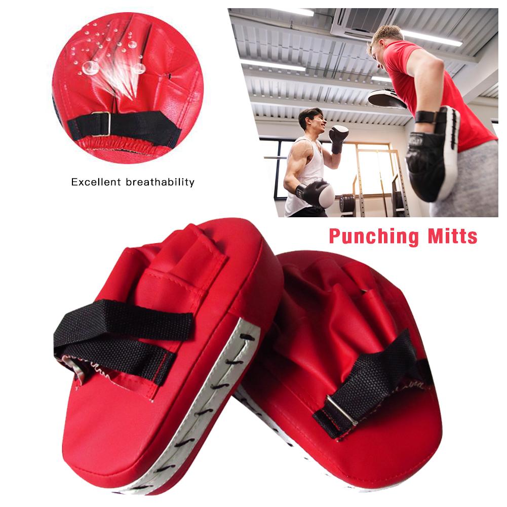 Curved Boxing MMA Punching Mitts Boxing Pads PU Leather Thai Martial Art Kickboxing Punch Target Focus Shield Mitts