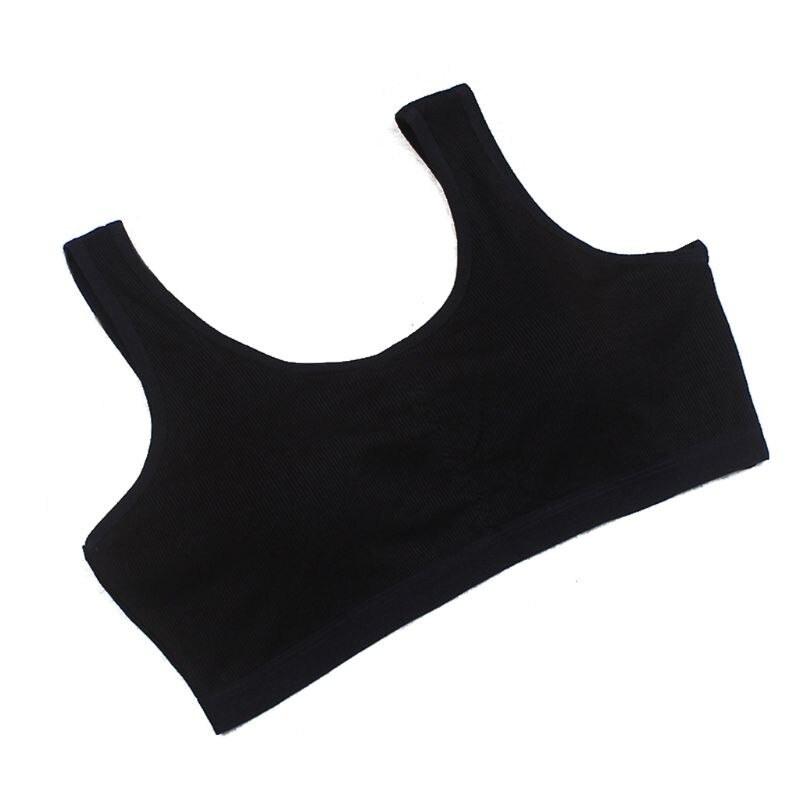 1PC sous-vêtements pour fille réglable soutien-gorge gilet enfants coton mélangé sous-vêtements sous-vêtements vêtements: Black