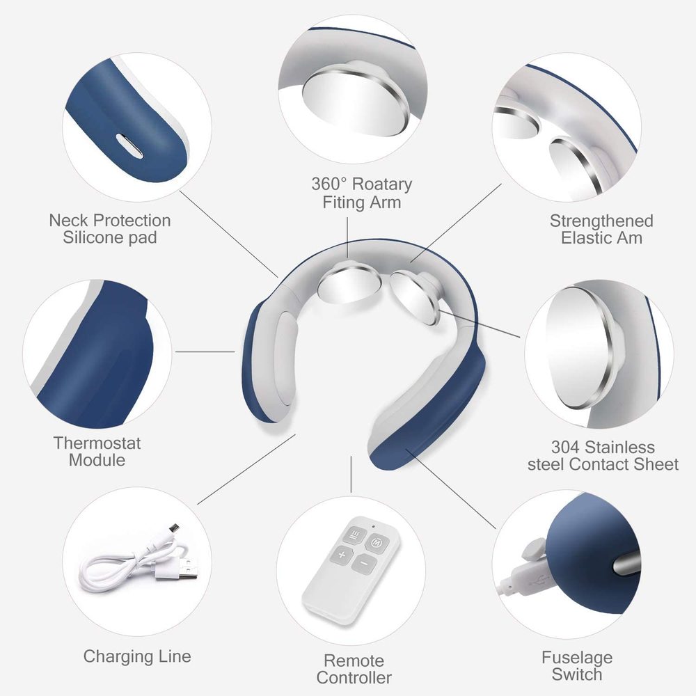 Drahtlose Fernbedienung Schulter Neck Massager EMS Therapie Impuls Massage Zervikale Schmerzen Relief Elektro Tragbare Intelligente