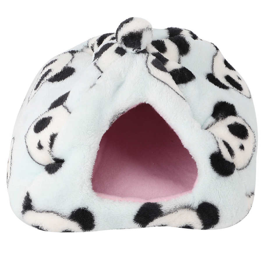 panda niebieska pluszowa tkanina zwierzę domowe uspokajający dom chomika jeż łóżko AU