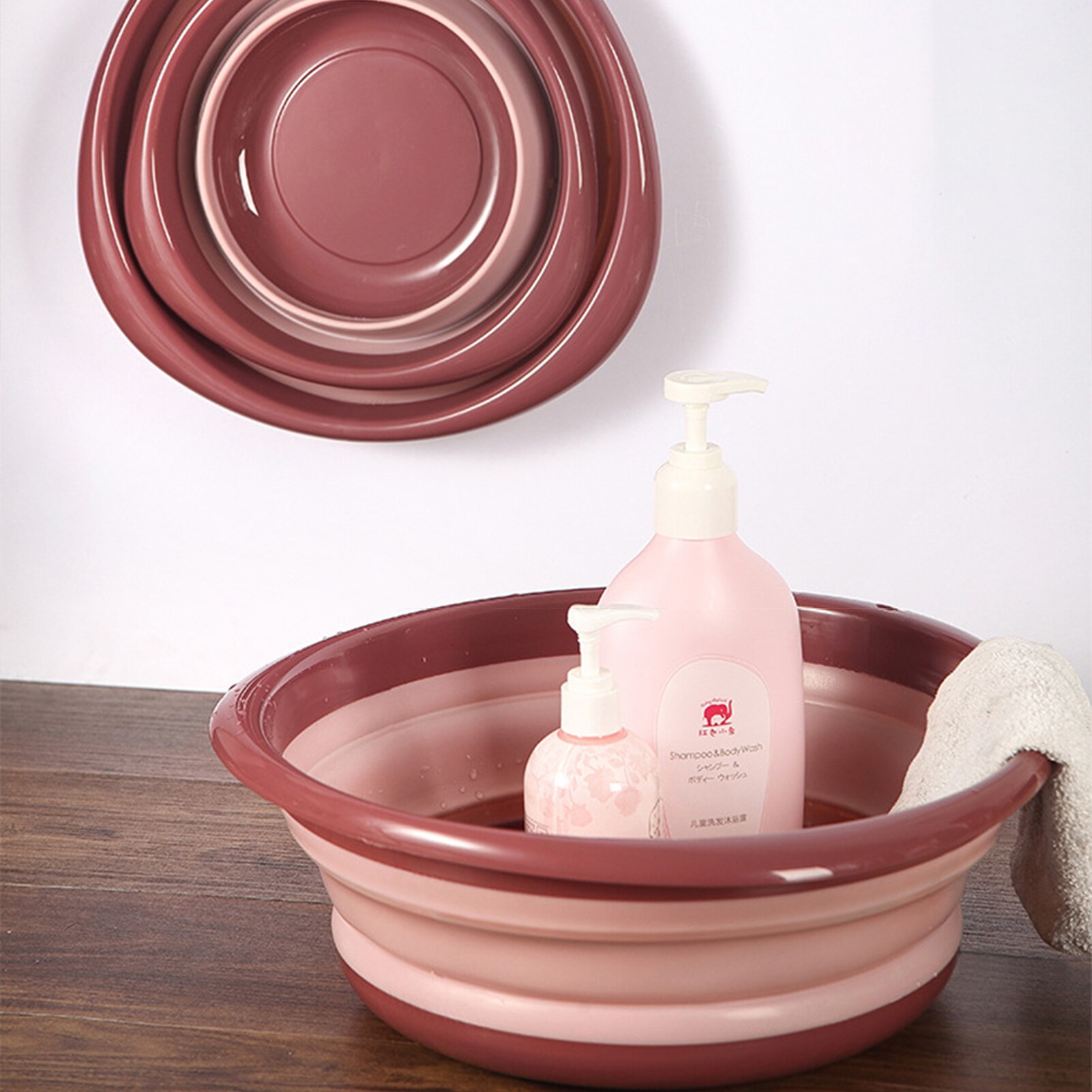 Folding Basin Outdoor Travel Portable Basins Washing Face Laundry Vegetable Washing Basin Foldable Basins