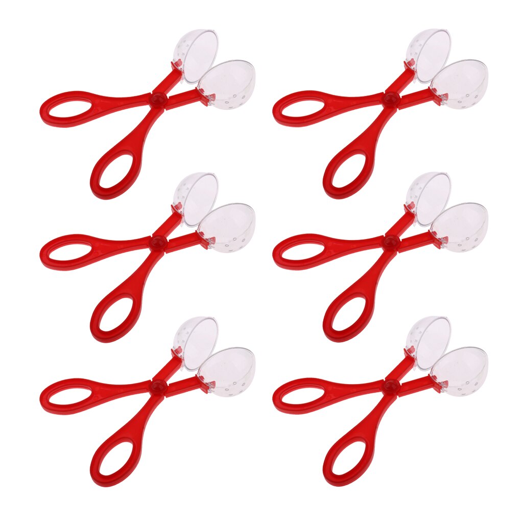 6Pcs 18.5cm Reptile Terrarium Spider Cricket Insects Catch Clamp Anti Bug Trap Aquarium Litter Feeding Cleaning Tools