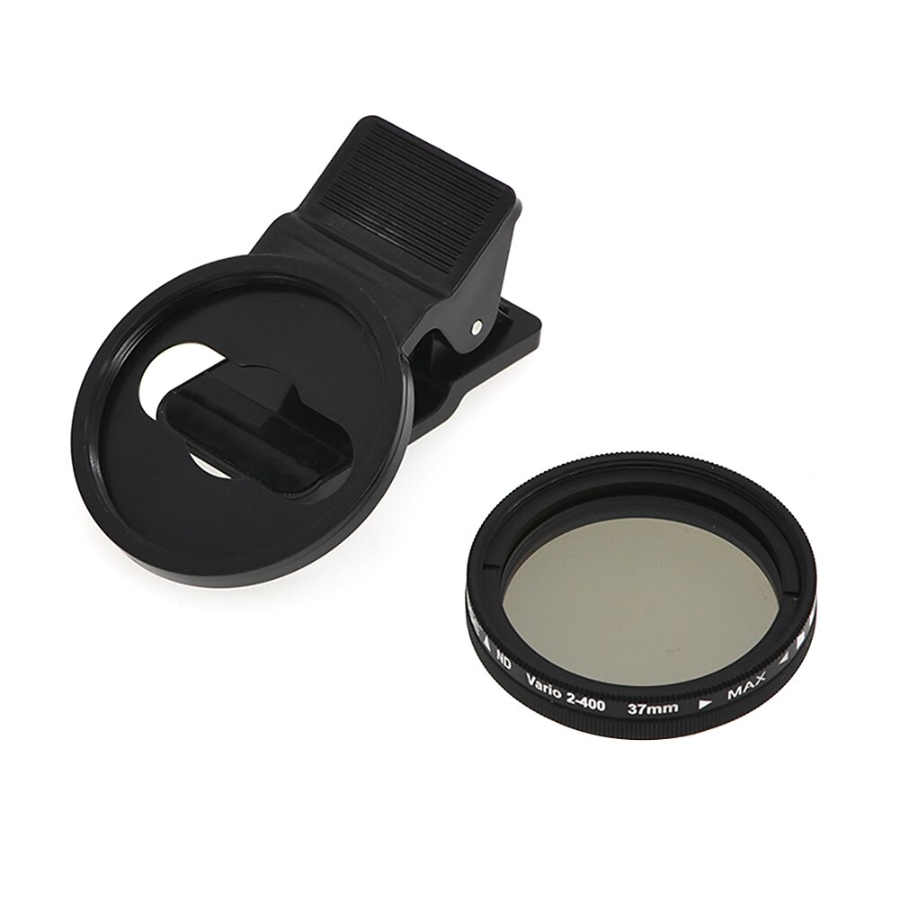 37Mm Universele Groothoek Accessoires Clip-On Nd 2-400 Verstelbare Neutral Density Smartphone Camera Lens Filter