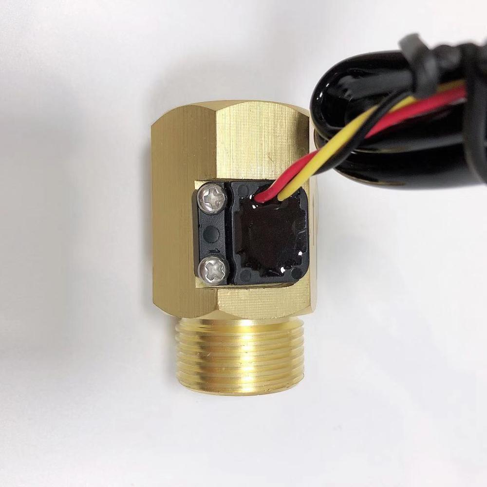 G 3/4 "Man-vrouw * Machine Kogelkraan Messing Koperen Water Flow Magnetische Sensor Messing Water Debiet sensor SEN-HZ43FH