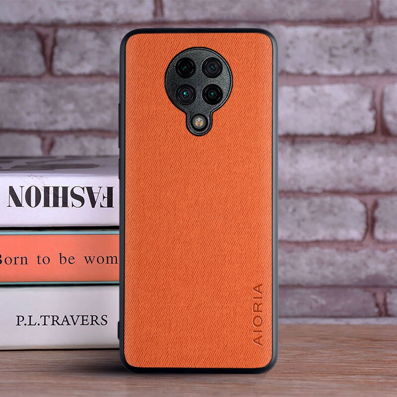 Case Voor Xiaomi Poco F2 Pro Poco X2 Coque Luxe Textiel Leer Skin Soft Phone Cover Voor Xiaomi Poco F2 pro Case Funda Capa: Poco X2 / Orange
