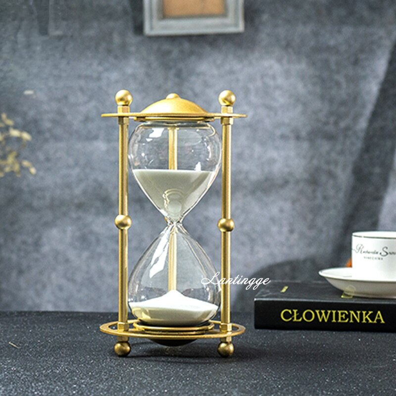 1Pc retro Metall Rahmen Leere Sanduhr Sanduhr Sand Timer für Sekretariat Heimat Zimmer Dekor Geburtstag Weihnachten Neuheit Preis