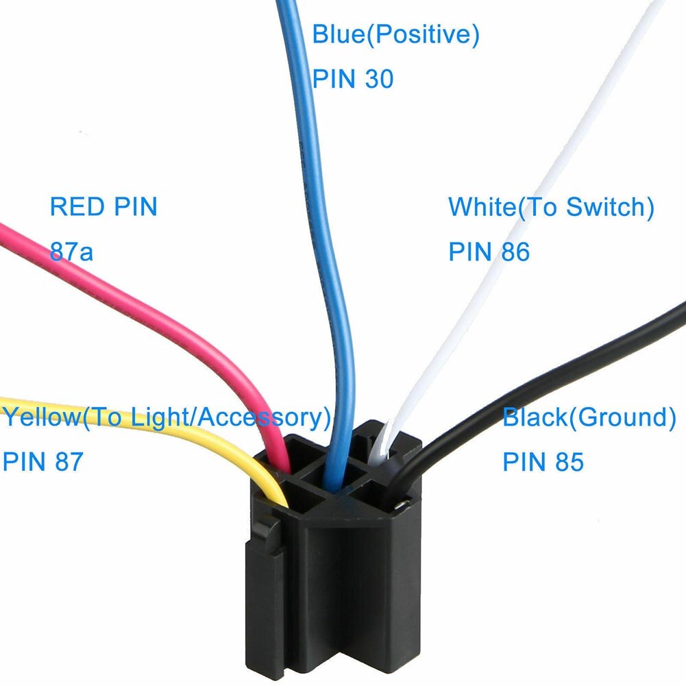 Automotive Relay 12V 30/40 Amp 5-Pin SPDT Automotive Relay with Wires and Harness Socket Set