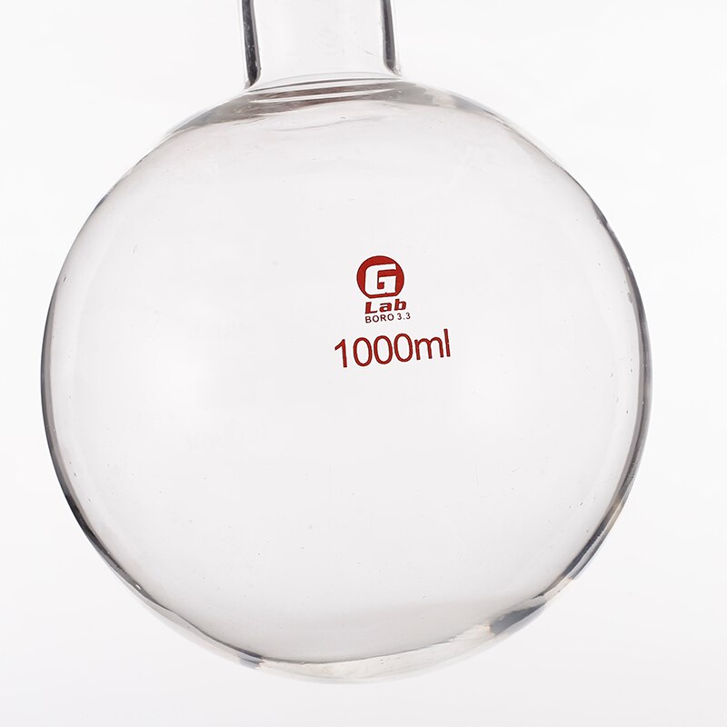 Termo de fondo redondo de un solo cuello para laboratorio, frasco de de 25ml/50ml/100ml/150ml/250ml/500ml/1000ml, calibre 24MM