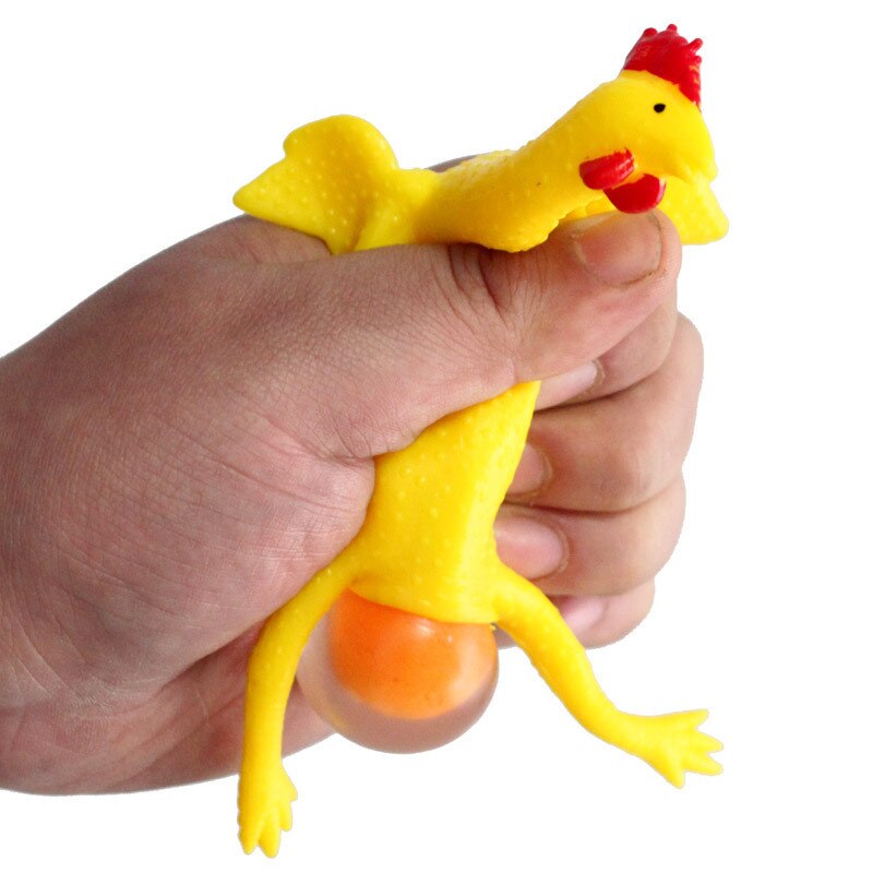 Läggande ägg höns kyckling roliga slappna leksaker med ring fidget leksaker