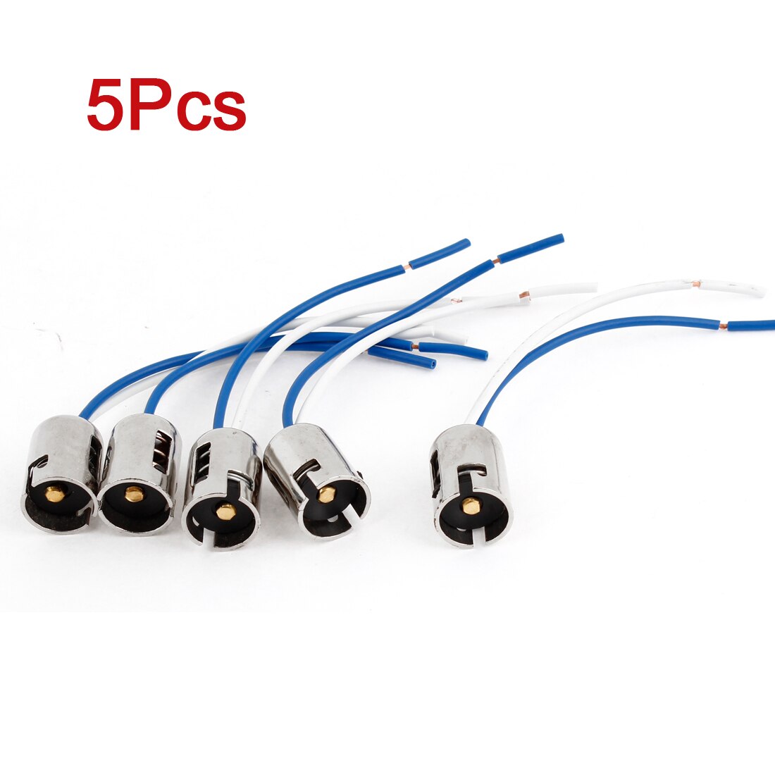 X Autohaux 2/3/5/10 Stück 1156 Ba15s S25 parallel Auto Heckbremsbirne LED Dreh dich Schwanz verdrahtet hell Verlängerung Steckdose Verbinder: Weiß
