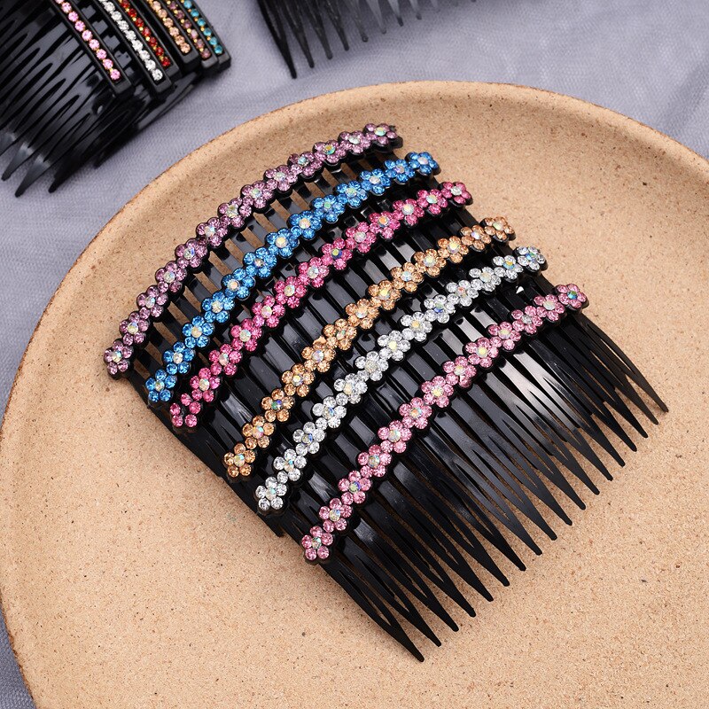 1Pc Rhinestone Bloem Haar Insert Kammen Bruiloft Party Side Kam Hair Styling Accessoires Voor Vrouwen Meisjes Haar Sieraden