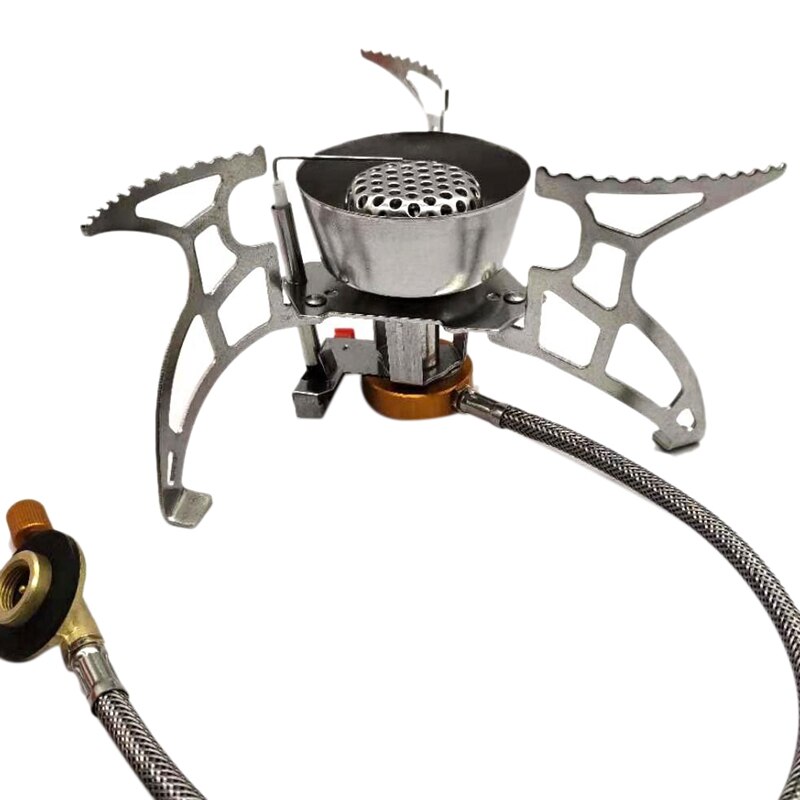 ELOS-Wind Proof Camping Herd mit Elektronische Zündung Tragbare Gasherd Picknick Herd Ultraleicht Outdoor Camping