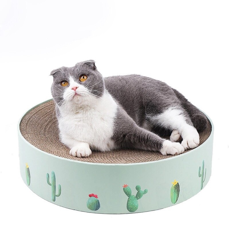 Rascador para gatos, rascador redondo de papel corrugado, rascador para gatos, para pulir uñas, protección interactiva, muebles, juguetes para gatos, suministros para mascotas