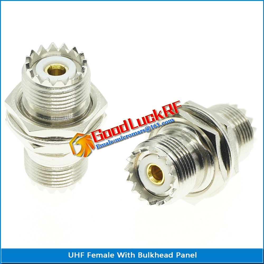 Uhf kvinnelig til uhf kvinnelig dobbel o-ring skottpanel monteringsmutterplugg uhf  pl259 so239 2 dobbelt hunnkontakt koaksial rf adaptere