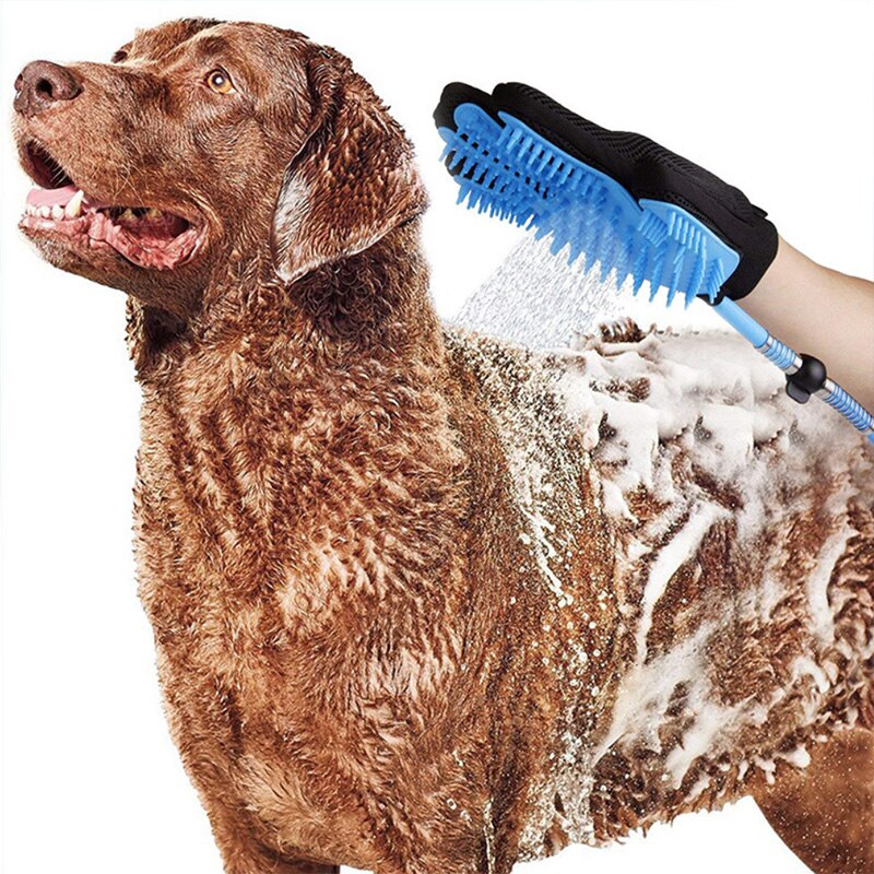Bærbar kæledyr hund badning handske hund brusebad massage pleje børste sprøjte med vand slange til katte hund pleje og badning
