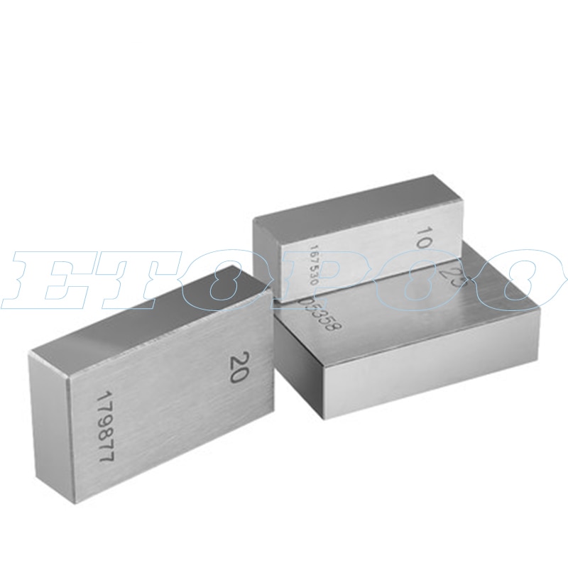 10mm, 20mm, 30mm, 40mm, 50mm Precisie Blok Gauge Meet Gage Blok Stalen Vierkante Gage Meten schuifmaat micrometer