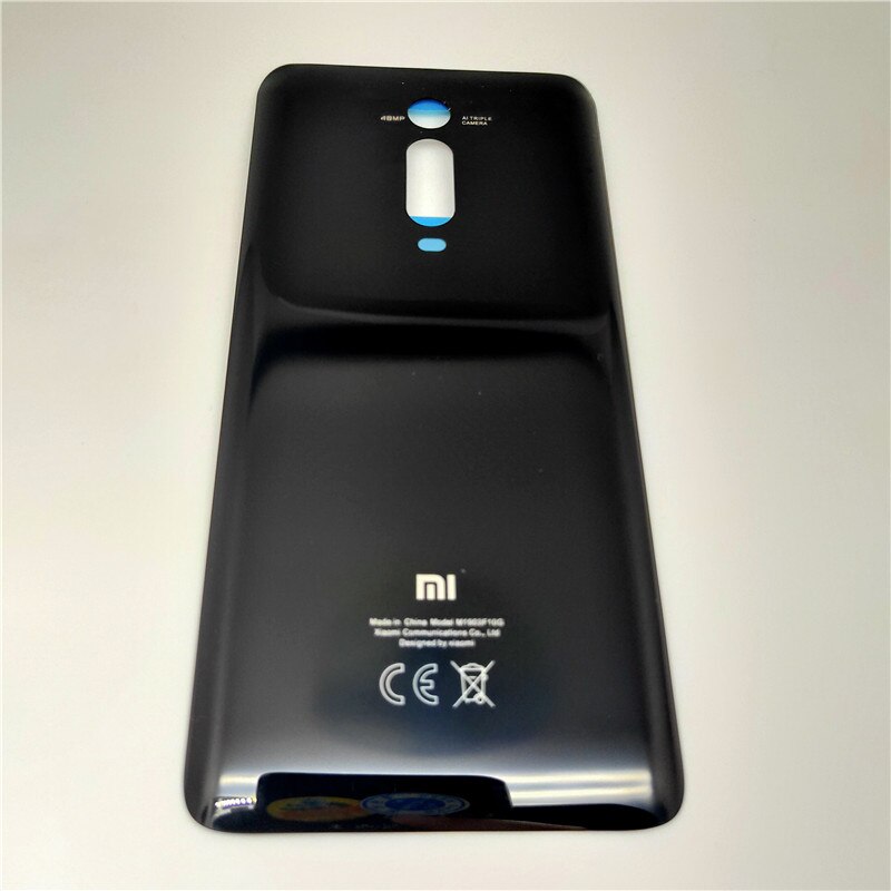 Cover posteriore in vetro per Xiaomi Mi 9T MI9T Pro custodia posteriore per batteria custodia di ricambio Cover posteriore posteriore: Black