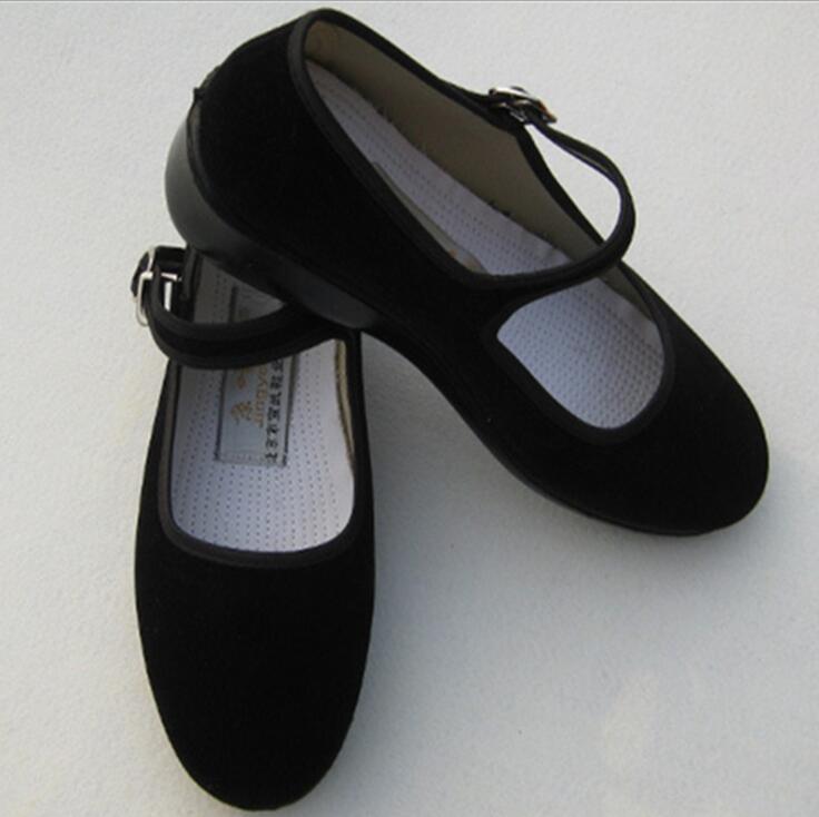 Damen Stoffschuhe Schwarz - Bequeme Flats Im Peking-Stil Mit Anti-Rutsch-Sohle