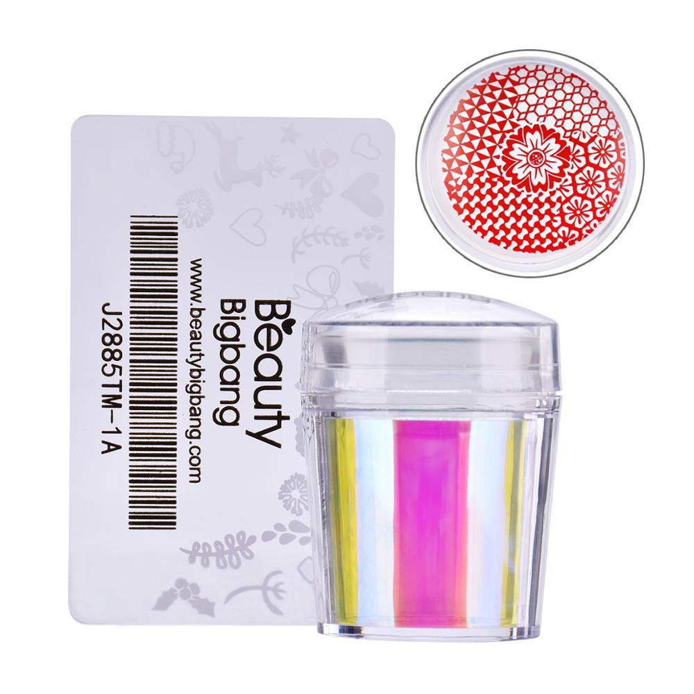 BeautyBigBang Silikon Nagel Stempel Rechteck Dichtung/platte Druck Schaber Klar Griff Stanzen Werkzeug Manikübetreffend Nagel Stempel Bausatz: J6553TM