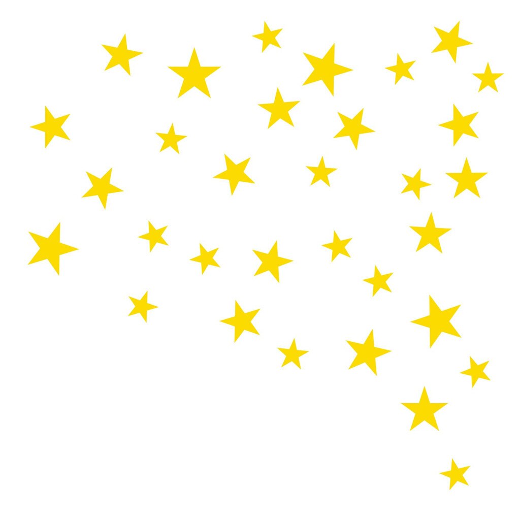 Cartoon Starry Wall Stickers For Kids Rooms Home Decor Little Stars Wall Decals Baby Nursery Diy Art Mural Wall Sticker: D