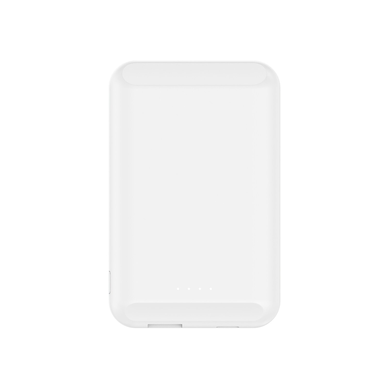 Built-In N52 Magnet Power Bank 5000mAh Portable Charging LED External Battery PowerBank 5000 MAh For IPhone 12 Xiaomi Mi: white