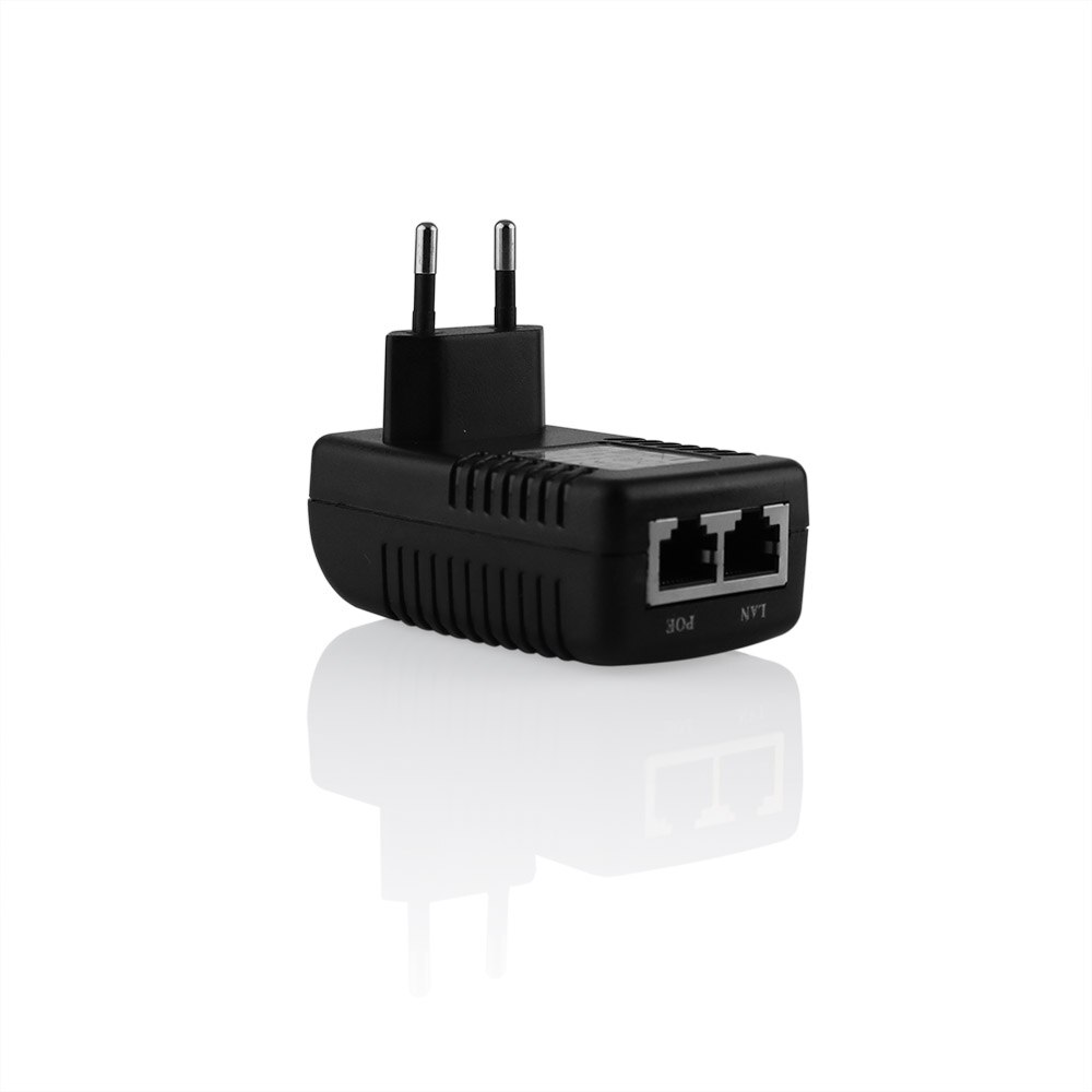 ENSTER Wall Plug POE Injector with 48V Power Supply Power over Ethernet for Hikvision Dahua IEEE802.3af PoE IP Camera IP Phone