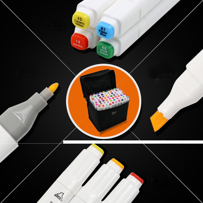 TouchFIVE 40 couleurs double tête Art marqueurs ensemble stylo marqueur d'alcool huileux pour dessiner Manga vêtements de produit croquis marqueurs