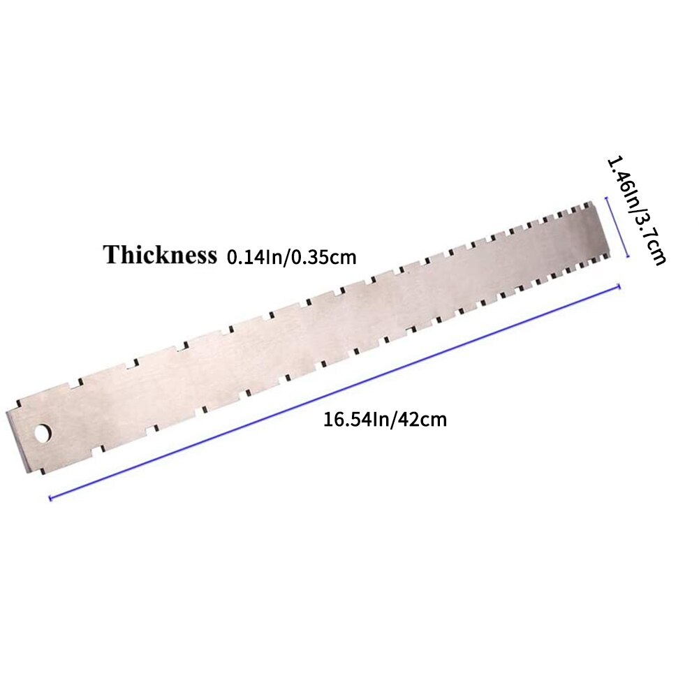 Guitar Neck Notched Straight Edge Ruler Stainless Steel Guitar Bass Fret Leveling Ruler Fret Rocker Guitar Level Luthier Tool