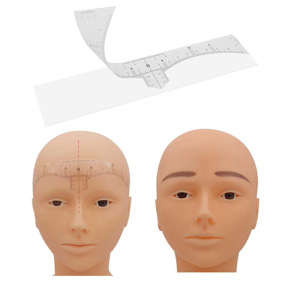 50pcs Disposable Eyebrow Ruler Sticker Adhesive Eyebrow Microblading Ruler Guide Permanent Makeup Tool