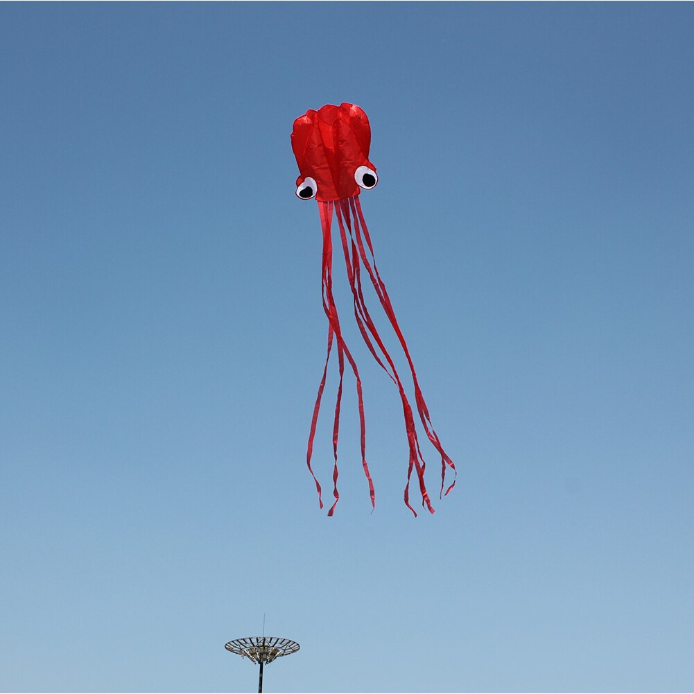 Large Mollusc Shape For Kids Lightweight 4 Meters With Tail Beach Park Portable Outdoor Sports Easy Flyer Octopus Kite