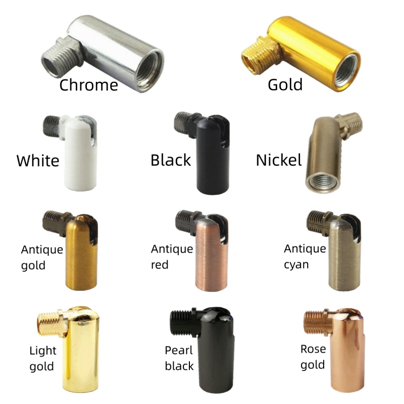 4 x Metal corner for lighting colorful finished iron nook for wall lamp DIY sconce lamp accessories Joint steering 180 degrees