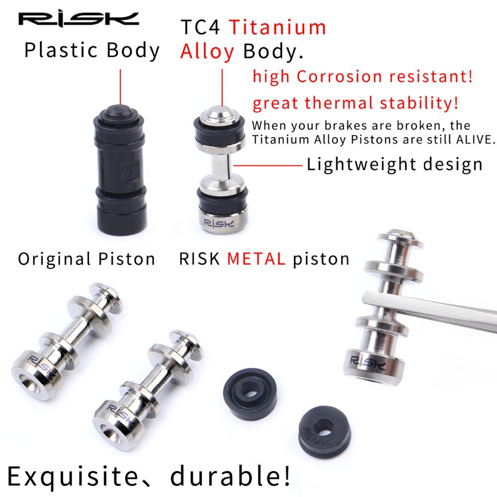 RISK – Piston de levier de frein de vélo de montagne en titane, pièce de réparation pour Shimano XT M8000 M7000 SLX M785