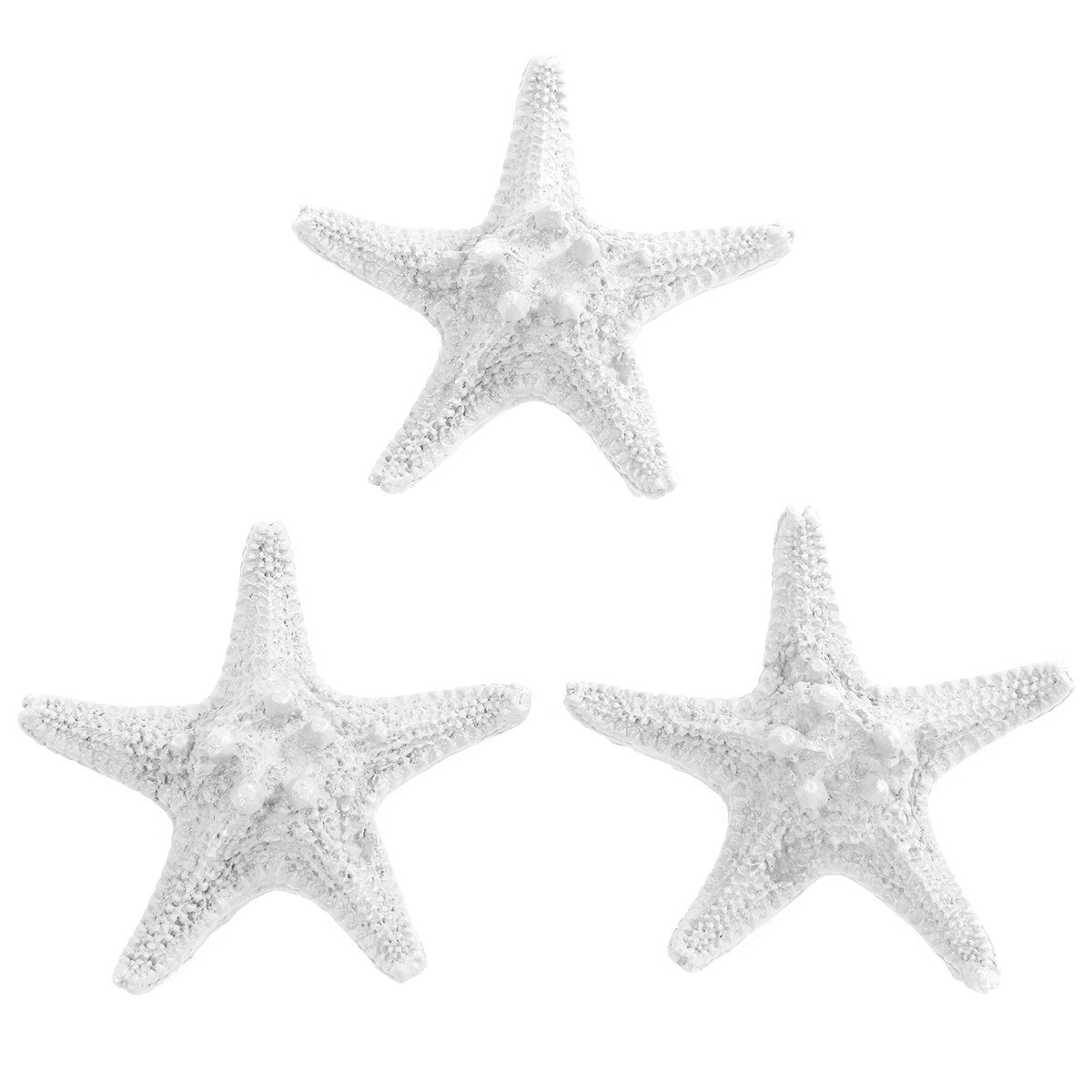 3 st/set harts havsstjärna havsfisk tropiska djur prydnader strand hav för akvarium terrarium bröllop heminredning: Vit