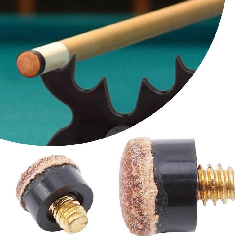 1 stk 13mm billiard kø skrue silke læder hoved stort kølle læder hoved hoved fancy hoved  k2 t 0