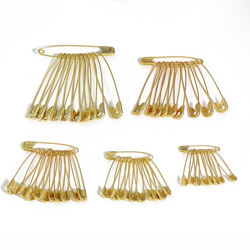 50Pcs/Set Safety Pins Gold Metal Needles Small Brooch Mulit Size Pins For DIY Handmake Sewing Apparel Tools Accessories