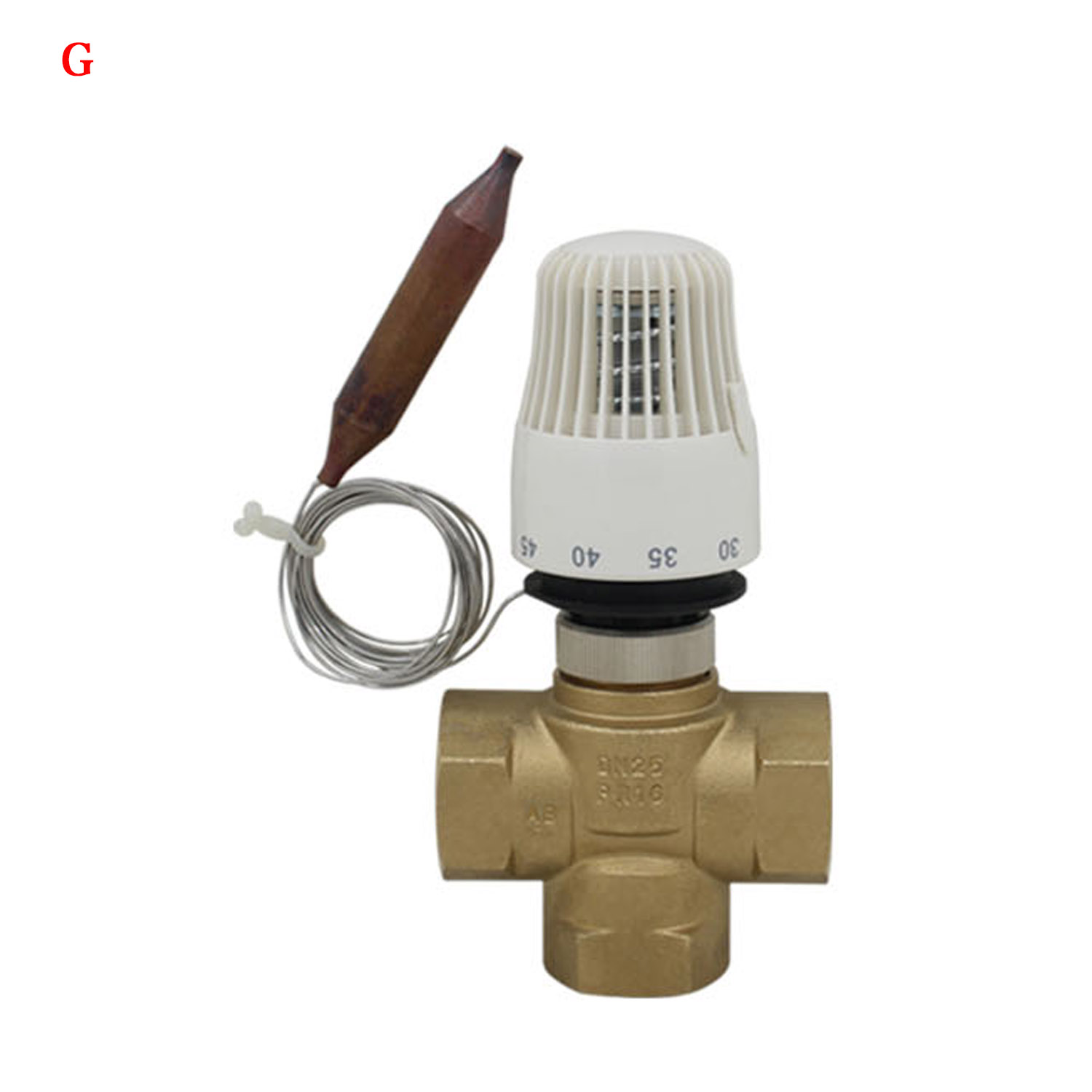 system temperature controller valve energy save30-70degree DN15-DN32 Brass2/3wayStraight thermostatic radiator valve for heating: Red Wine