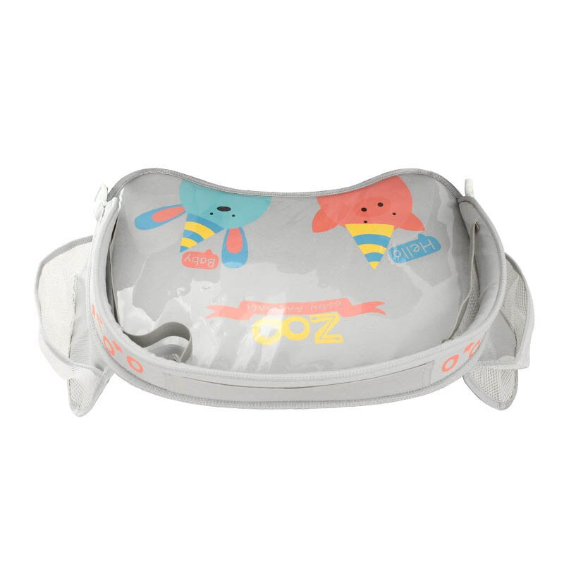 Kinderen Draagbare Plaat Tafel Voor Auto Kind Tafel Opslag Baby-autozitje Cartoon Kinderwagen Kinderen Speelgoed Voedsel Water Houder Bureau: grey B