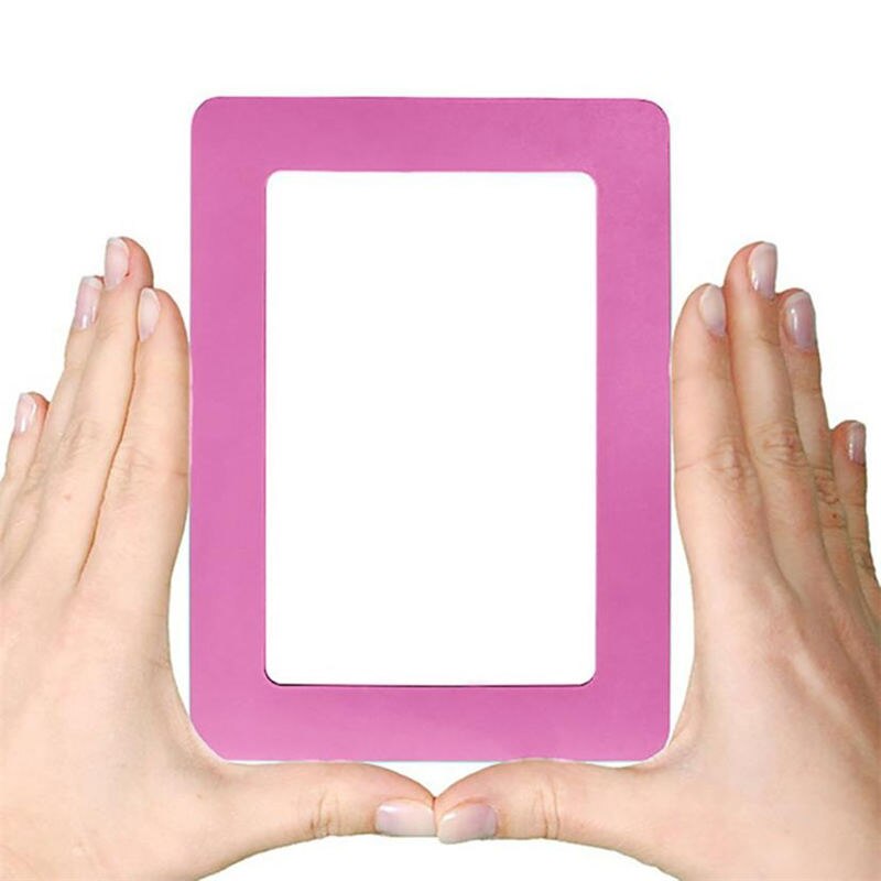 Colorful Magnetic Picture Frames 11.8*16cm Photo Magnets Photoframe Refrigerato PVC Home Decor Modern Magnetic Photo Fridge: Pink