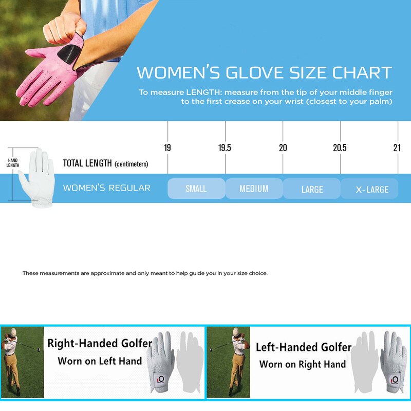 3 pc forbedret grebssystem behagelige kvinders golfhandsker damer venstre højre hånd lh rh all weather fit størrelse sml xl